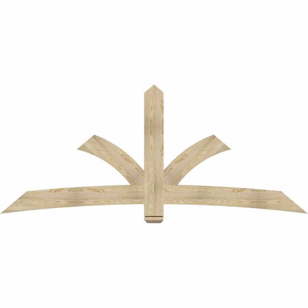 Ekena Millwork Davenport Rough Sawn Timber Gable Bracket, Douglas Fir, 96"W x 40"H x 2"D x 6"F, 10/12 Pitch GBW096X40X0206DAV00RDF